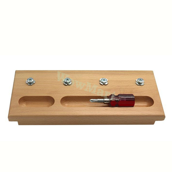 Montessori Learning Tool Toy Screwdriver &amp; Screw Trainning Board Kit Preschool -