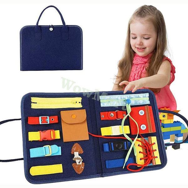 Kid Educational Montessori 14-In-1 Self-Dressing Skill Trainnig Dress Up Toy -