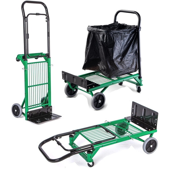 3 in 1 Multi-Functional Folding Trolley Hand Truck Platform Cart Utility Wagon