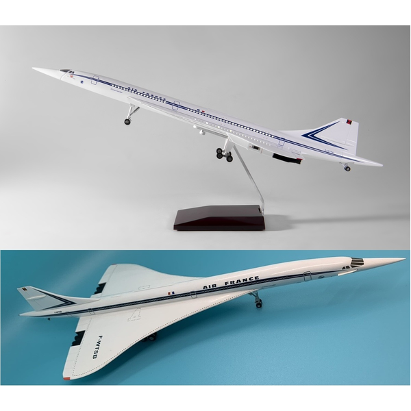 1:125 Air France Concorde Plane Model LED Light Wheel Livery 1970s–2003 F-WTSB