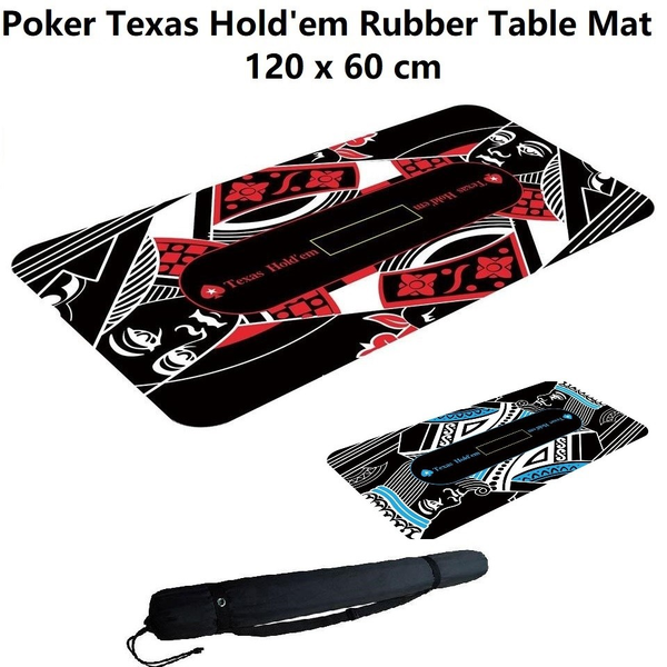 Rolling Rubber Texas Hold&#39;em Poker Table Mat Cloth Casino Gaming  Poker Mat 1.2m