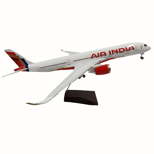 1:140 Air India A350 Plane Model / LED Light Wheel Airbus Aircraft Model 47cm
