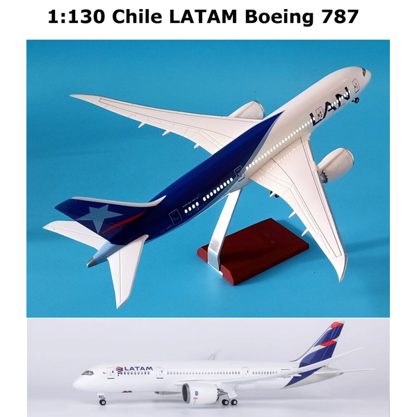 1:130 Chile LAN LATAM Boeing 787 Plane Model / LED Light &amp; Wheels Aircraft Model