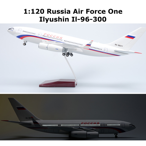 1:120 Russia Presidential Air Force One Il-96 -300 Ilyushin Airplane Model 46cm