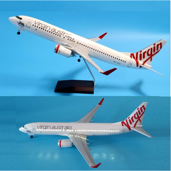 1:85 Virgin Australia B737 Plane Model LED Light / Landing Gear Aircraft Model