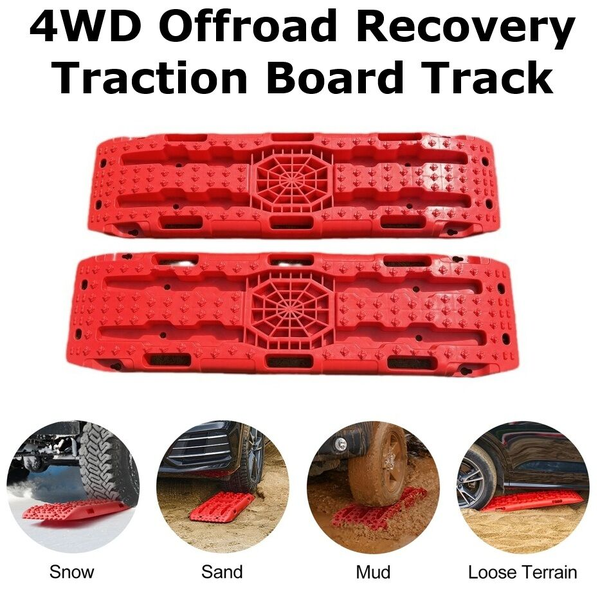 4WD Offroad Recovery Board Sand Mud Snow Jack Base Traction Board Track ( 2Pack)