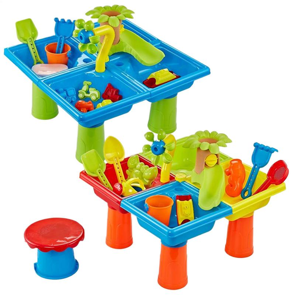 2 in 1 Beach Sand Water Play Table Outdoor Summer Water Sand Play Toy Gift 
