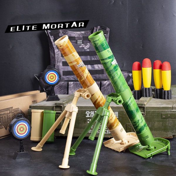 Kid Mortar Launcher Toy Set Military Foam Shell Rocket Missile Shooting Game
