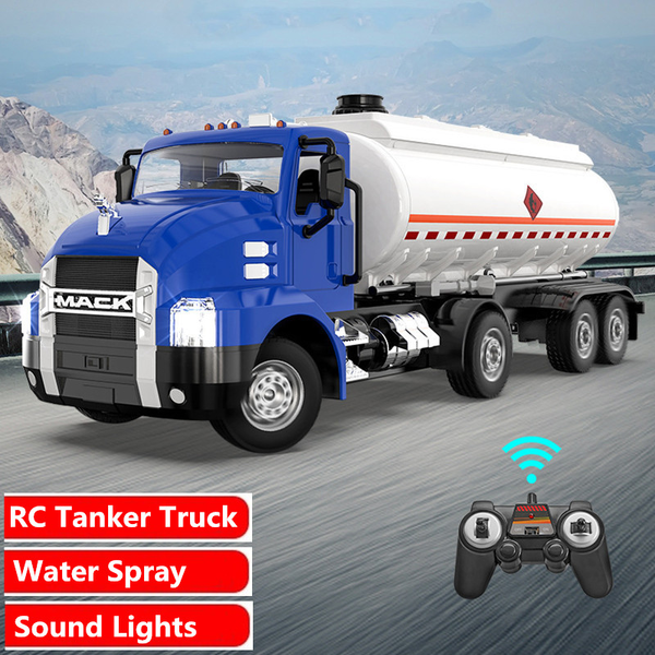 Remote Control 1:26 Mack Semi Truck Oil Tank Hauler Working Fuel Fill Up RC Toy