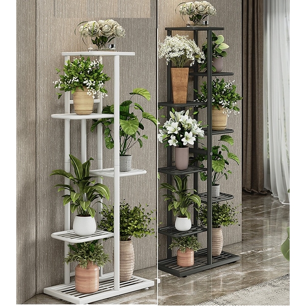 Metal Flower Pot Holder Stand Plant Storage Display Rack Tower Stand 5-8 Tier