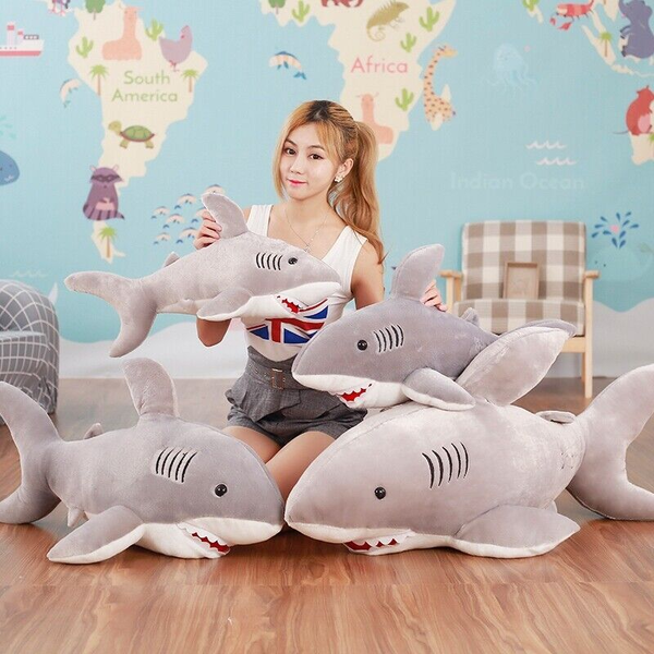 Cuddly Soft Plush Stuffed Animal Shark Doll Toy Cushion Throw Pillow 80-130cm  -