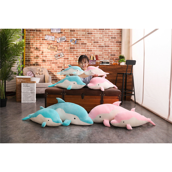 Cuddly Soft Plush Stuffed Animal Dophin Doll Toy Cushion Throw Pillow 50-110cm -