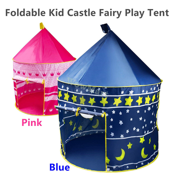 Indoor Outdoor Kid Portable Folding Cubby House Toy Castle Fairy Play Tent -