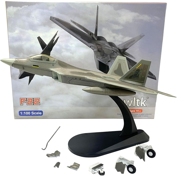 1:100 F-22 Raptor Stealth Fighter Metal Model US Air Force Military Plane Model
