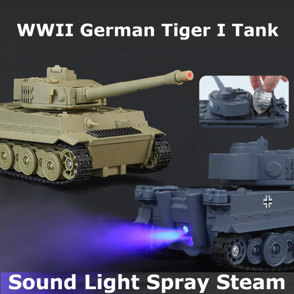 1:32 WWII German Tiger I Tank Model Sound Light Smoke Spray Military Tank Toy