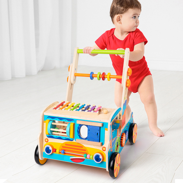 11-In-1 Kid Toddler Baby Push Walker Montessori Learning Activity Education Toy