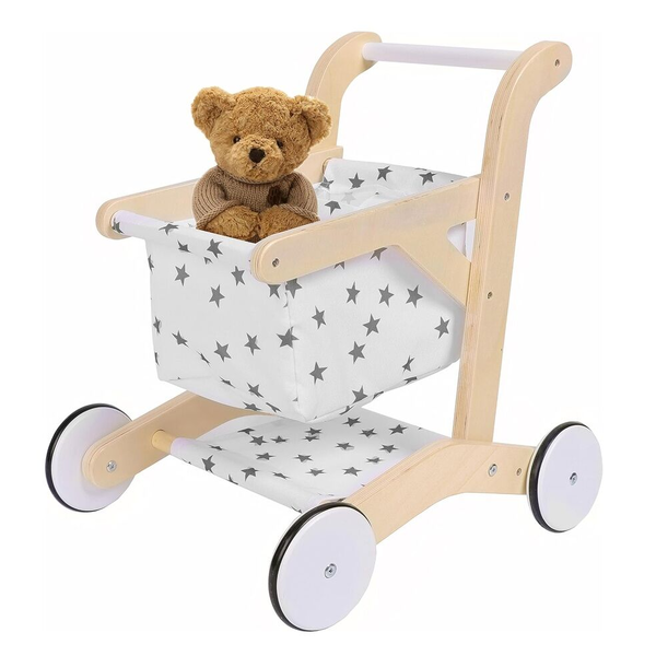 2-In-1 Baby Toddler Shopping Trolley Cart Push Walker Doll Stroller Cart Toy 1Y+ -