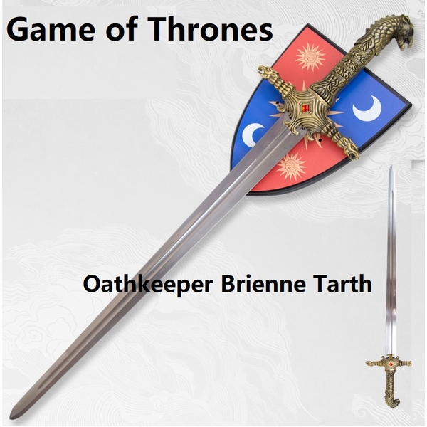 Home Decor GAME OF THRONES Oathkeeper Brienne of Tarth Sword &amp; Plaque Replica 
